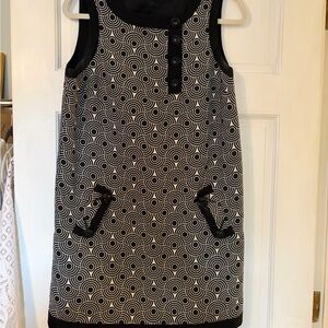 Tibi Black & White Geometric Shift Dress